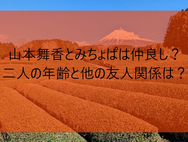 山本舞香とみちょぱは仲良し？二人の年齢と他の友人関係は？　画像